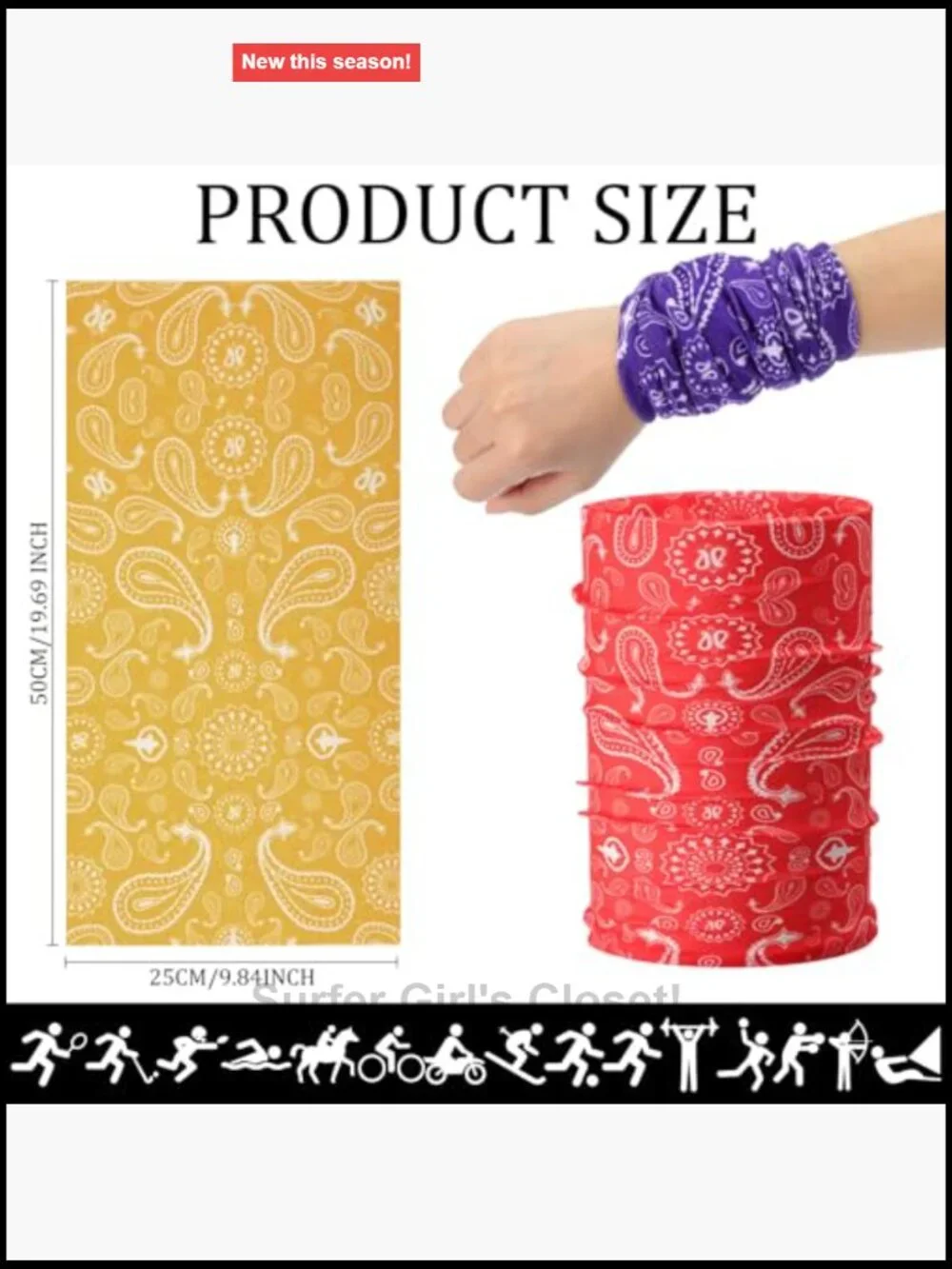 36 Pcs Paisley Bandanas Seamless Neck Gaiter Face Mask Headwear Sports Balaclava